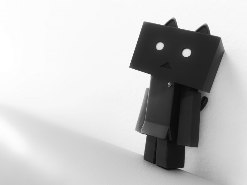 personnage noir et blanc