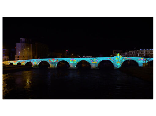 Skopje Light Art District 2020 – Stone Bridge