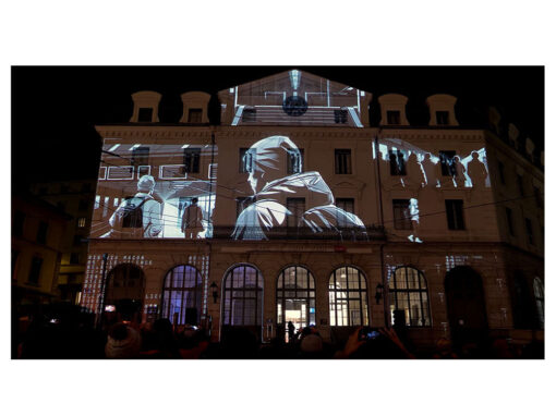Fête des Lumières, Nouvelle Vague, La seconde fragile, Gare Saint Paul, Lyon, France, décembre 2024